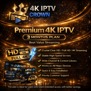 3 Months Plan | Premium 4K IPTV